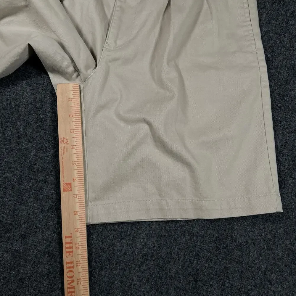 Polo Ralph Lauren Tyler Short Mens 31 Beige Pleated Cotton Twill Chino 9 Inseam